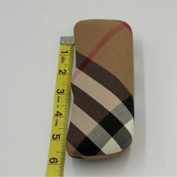 BURBERRY Classic Nova Check Plaid Clam Shell Hard EyeGlass Sunglass Case only - Picture 11 of 12